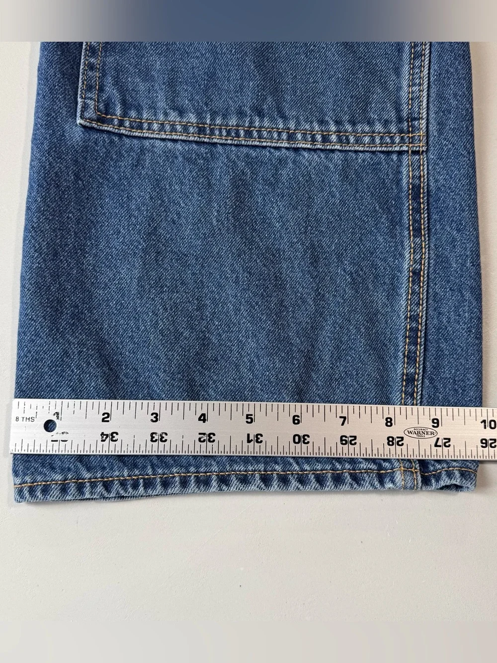Old Navy Baggy Wide Leg Bib Overalls Women 4 Blue Double Knee Medium Wash Denim